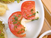 有機トマトと豆腐のカプレーゼ風